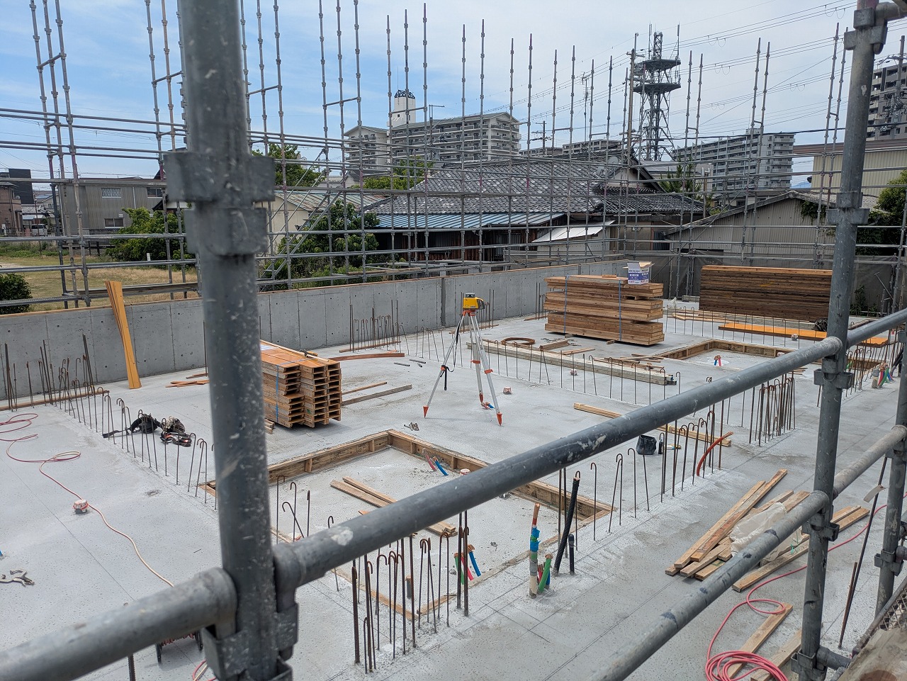 マンション新築工事　土間コンクリート